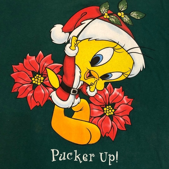 Vintage 1999 Shirt Tweety PUCKER UP! Perfect shirt for Christmas XL - Picture 2 of 6
